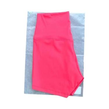 Imagem de Shorts De Yoga Femininos De Cintura Alta, Ajuste Slim, Efeito Levanta 