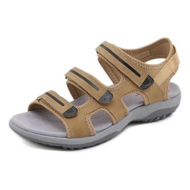 Imagem de Sandálias esportivas, sapatos rasos, confortáveis de usar para homens 