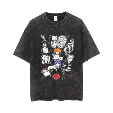 Imagem de Camiseta Oversize De Algodão Com Estampa De Anime Japonês Vintage, Pre