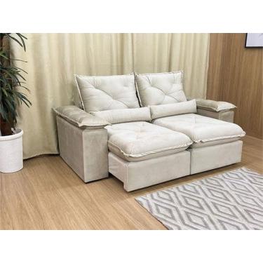 Imagem de Sofá Retrátil Reclinável 2,00 m Bege 501 Zuqui Plus - MASTER