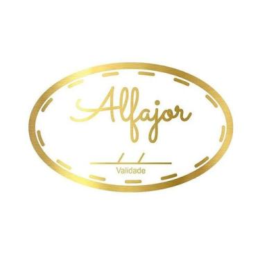 Imagem de Adesivo "Alfajor com Validade" - Ref.2018 - Hot Stamping - Dourado - 1