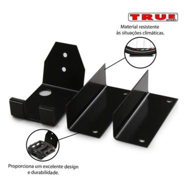 Imagem de Kit 2 Suportes Parede Pé De Vela Horizontal Bike TRUE LINE-Unissex