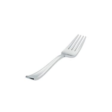 Imagem de Garfos Descartáveis Linha Premium Silver Plastic 10 Unidades