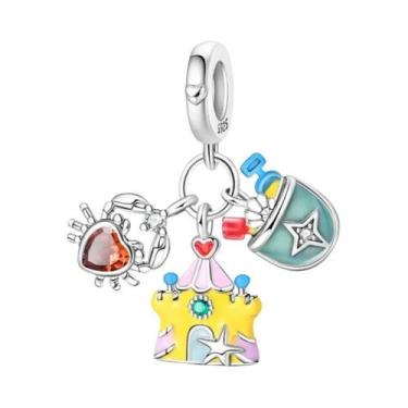 Imagem de Berloques De Prata 925 Com Formato De Golfinho, Caranguejo, Barco E Pr