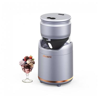 Imagem de Máquina de Sorvete Elétrica Mini BRIOBITE Prata Recarregável Silenciosa BL500 550ml