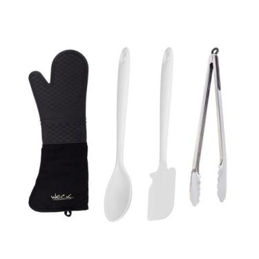 Imagem de Espatula Colher Silicone Pegador Inox Luva Profissional 45cm - WECK