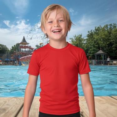 Imagem de Camisa Térmica Infantil Menino Manga Curta Proteção Solar Segunda Pele