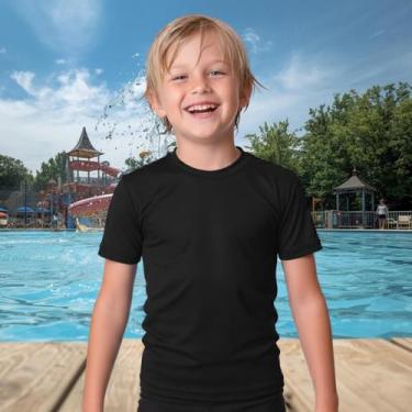 Imagem de Camisa Térmica Infantil Menino Manga Curta Proteção Solar Segunda Pele