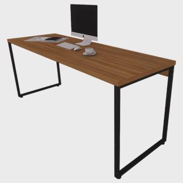 Imagem de Mesa Escrivaninha Diretor Estilo Industrial Escritório Computador Camaleão 180cm