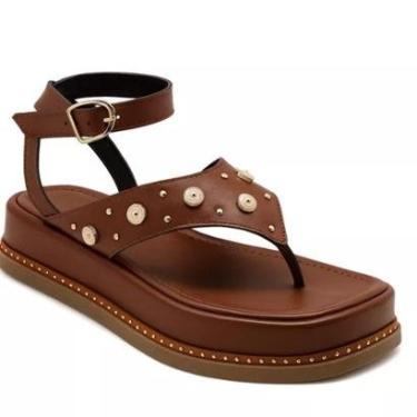 Imagem de 23402FP-Sandália Flatform Feminina Papete Tiras Fivela Floter-Feminino