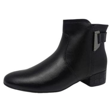 Imagem de Bota Feminina Cano Baixo Salto Bloco Conforto Comfortflex-Feminino