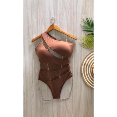 Imagem de Maiô Nula Manga 3 Cores com Tule Feminino Degradê e Liso Poliamida Alt