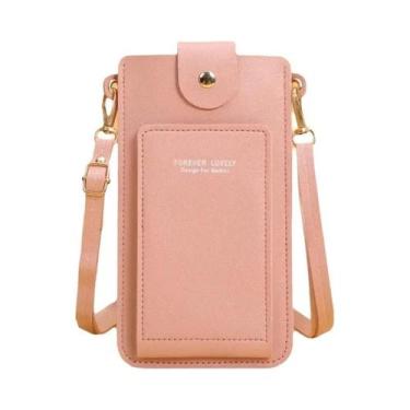 Imagem de Bolsa Transversal Feminina De Couro Macio Com Tela Sensível Ao Toque P