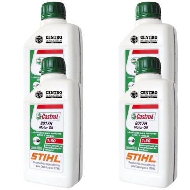 Imagem de KIT Com 4 Unidades de Óleo 2 Tempos Castrol Stihl 8017H 500ml Lubrificante Ideal Para R...
