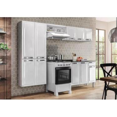 Imagem de Cozinha Itatiaia Completa 04 peças 10 portas em aço com balcão, Branco