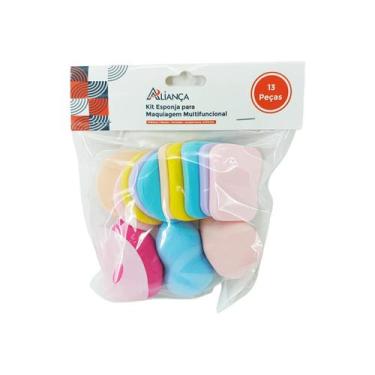 Imagem de Kit Esponja Para Maquiagem 13 Peças - Aliança