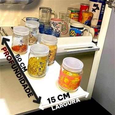 Imagem de Prateleira Deslizante Slim Organizador Instalação sem furos com Corred