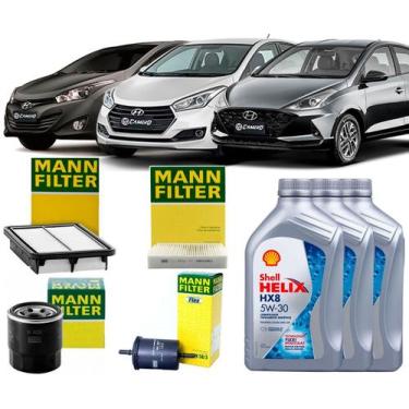 Imagem de Kit Troca De Óleo 5w30 e Filtros Hyundai Hb20 e Hb20s 1.0 12v 2012/202