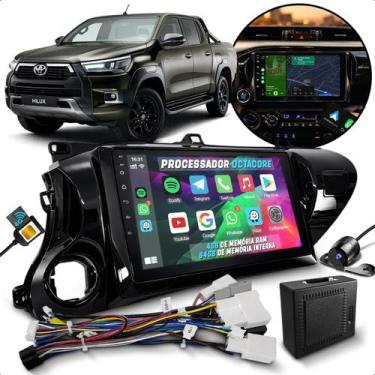 Imagem de Kit Combo Central Automotiva Multimidia 9 Polegadas Octacore 4 de Ram 
