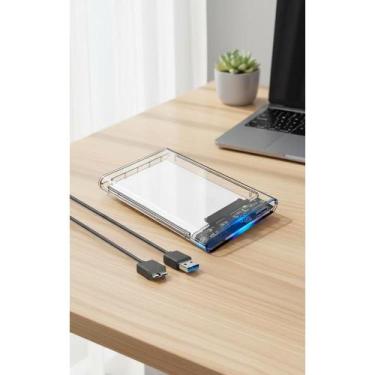 Imagem de 2x Case HD Externo SSD SATA 2.5 USB 3.0 Transparente - Congratulations