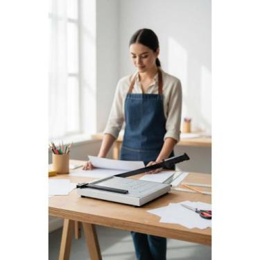 Imagem de 2x Guilhotina Corta Papel A4 30cm Precisão 12 Folhas - Congratulations