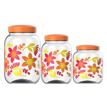 Imagem de Kit 3 Potes Porta Mantimentos Decorados Diversos Modelos - - Panamby, 