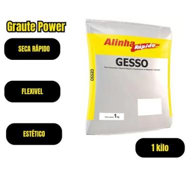 Imagem de Kit 5 Gesso Seca Rápido Reparos Artenasal Cola Branco 1kg - SILAQUA