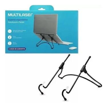 Imagem de Suporte ergonomico para notebook e tablet preto ac376 multilaser