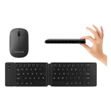 Imagem de kit teclado e mouse sem fio recarregavel - generica, Preto