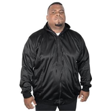 Imagem de Casaco Preto Masculino Plus Size NBA Moletom Com Capuz HF - Tecido 100