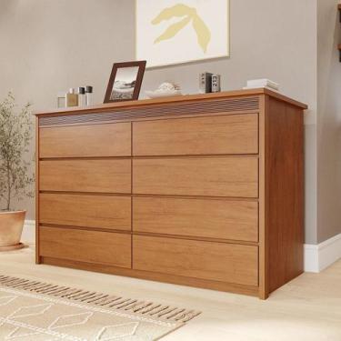 Imagem de Cômoda 8 Gavetas 100% Mdf Pacioli - Móveis Bettio