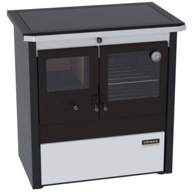 Imagem de Fogão A Lenha Venax N.02 Gabinete Le Corbusier Dupla Combustão Branco 