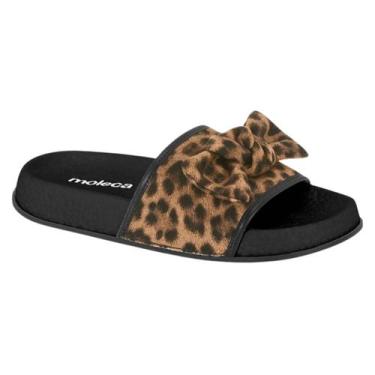 Imagem de Tamanco Moleca Feminino Chinelo Slide Laço 5538.103, Multi camel, 38