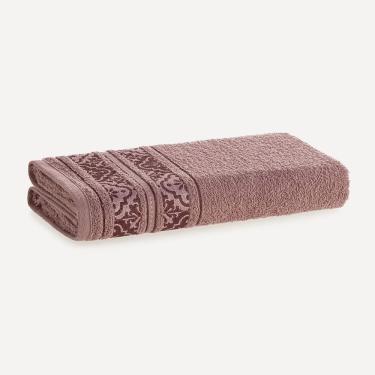 Imagem de Toalha de Rosto Braga 48x80cm Algodão 96% 350g-m2 Alta Absorção Rosa Vintage Karsten