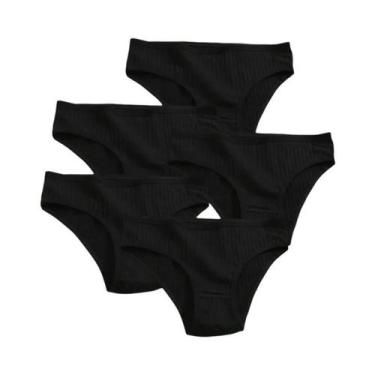 Imagem de Conjunto De Calcinhas De Algodão Femininas Lingerie Sexy Em Cores Sóli