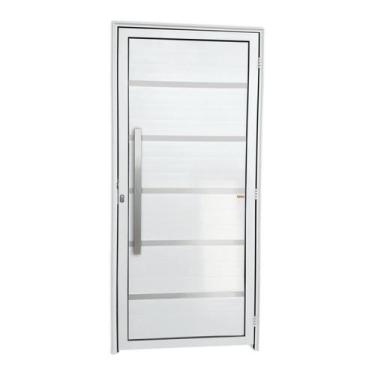 Imagem de Porta de Alumínio Lambri 210x90cm com Puxador Premium Super Brimak Abe