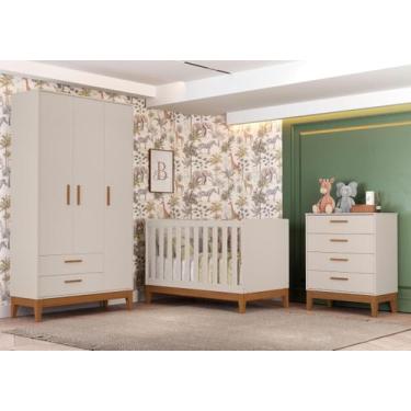 Imagem de Quarto Completo Flip Reller MDF Bege/Areia - Móveis Reller