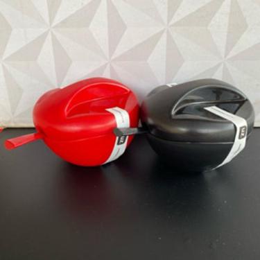 Imagem de Açucareiro de plástico com colher UZ vermelho ou preto - porta açucar 