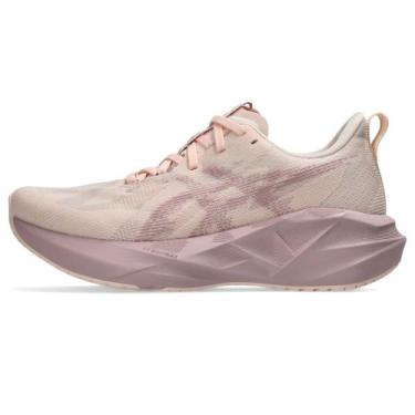 Imagem de Tênis ASICS Novablast 5 - Feminino - Rosa/Bege, 37