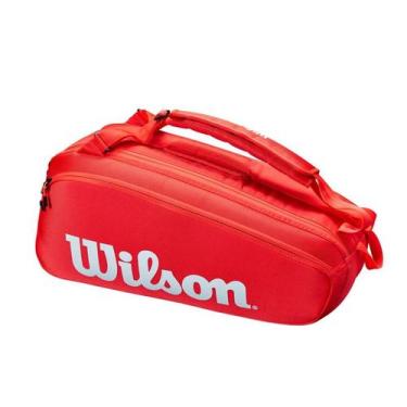 Imagem de Raqueteira Wilson Super Tour 6 PK Vermelha 2025