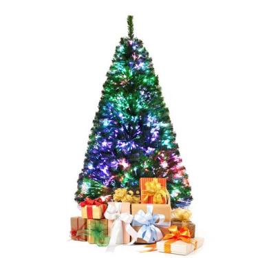 Imagem de Árvore de Natal GOFLAME de 1,5m com Fibra Ótica Pré-iluminada - 449 Po
