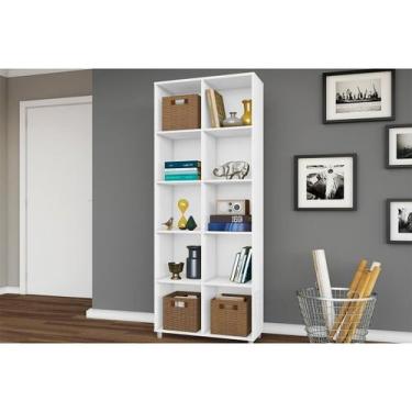Imagem de Estante de Escritório ESM225 c/ 10 Nichos Branco - Movelbento