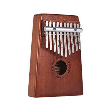 Imagem de K10S Piano de polegar portátil com 10 teclas, Kalimba Mbira madeira de mogno, Instrumento musical Presente para meninas, meninos e amantes da música