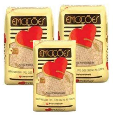 Imagem de Arroz Parboilizado Emoções 3X1kg
