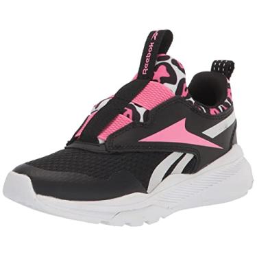 Imagem de Reebok Tênis masculino XT Sprinter Slip-On, Preto/Rosa Verdadeiro, 11 Big Kid