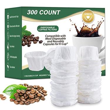 Imagem de Capmesso Filtros de café descartáveis em cafeteiras K-cup - 300 unidades, Branco