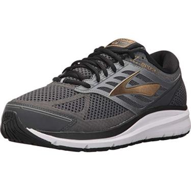 Imagem de Tênis de corrida masculino Brooks, Black/Ebony/Metallic Gold, 9 Wide
