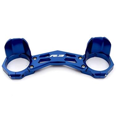 Imagem de Arashi suporte frontal para garfo amortecedor de choque amortecedor de equilíbrio para YAMAHA YZF R3 R25 2014 2015 2016 acessórios de motocicleta YZF-R3 YZF-R25 azul