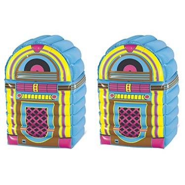 Imagem de Beistle 2 novidades infláveis resfriadores de bebidas 16 peças de plástico tema Derby Day, 77,5 cm x 50,8 cm, multicolorido