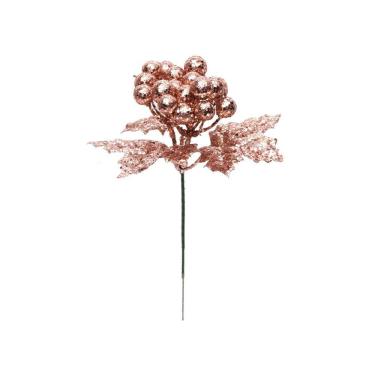 Imagem de Pick Natalino C/frutas Rose Gold 1un 20x8x6cm 1922501